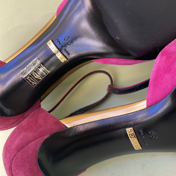 Vintage multicolored Gucci suede leather heels in original box - Picture 16 of 16